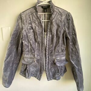 Women's Gray Velvet Jacket